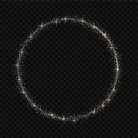 Circle frame with Magic light glow effect vector