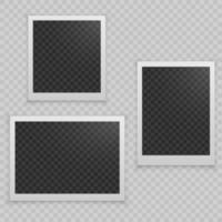 set of Realistic vector photo frame.