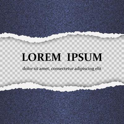 Realistic vector torn paper with ripped edges
