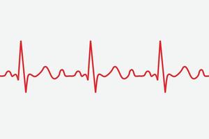 heartbeat icon. ECG Pathology Trace vector