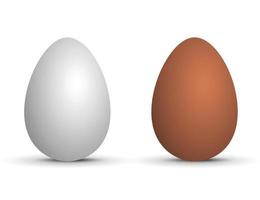 Two vector realistic eggs.