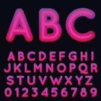 Fluid shapes font with hipster colors. vector