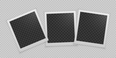 set of Realistic vector photo frame.