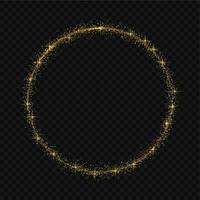 Circle frame with Magic light glow effect vector