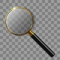 3D Realistic Magnifying Glass vector