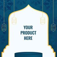 Ramadan kareem. ramadan concept islamic podium background for product presentation. vector