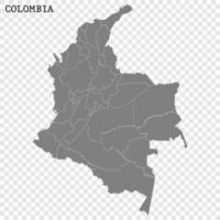 alto calidad mapa con fronteras vector