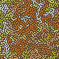 Abstract turing pattern design in orange and yellow colours vector