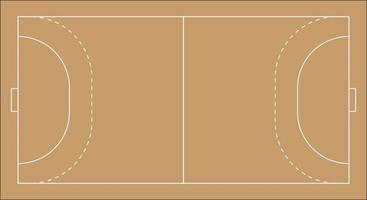 illustration of a handball field vector