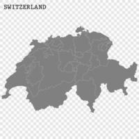 High quality map with borders vector