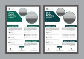 Annual report brochure flyer design template vector and space for photo background.