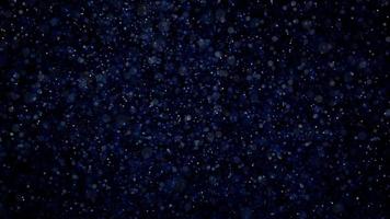 abstrakt Blau Energie runden Kugel explodiert in klein runden Partikel magisch Bokeh abstrakt Hintergrund. Video 4k, 60 fps