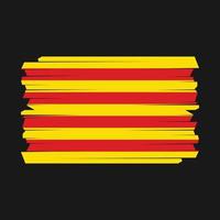 cepillo de la bandera de cataluña vector