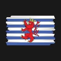 cepillo de bandera de luxemburgo vector