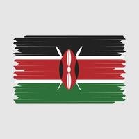 Kenya Flag Brush Vector