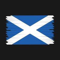 vector de pincel de bandera de escocia