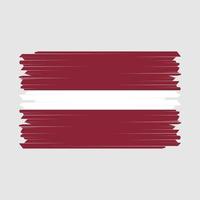 vector de pincel de bandera de letonia