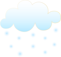 winter weer icoon. glasmorfisme stijl symbolen voor meteo voorspelling app. dag seizoen zingt. regen en sneeuw wolken. PNG illustraties