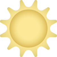 Summer weather icon. Glassmorphism style symbols for meteo forecast app. Day spring autumn winter season sings. PNG illustrations