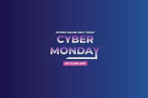 Vector cyber monday background