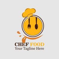 Chef Food Logo. It can be can be used for Cooking competition, resturent neme, companny brand name vector