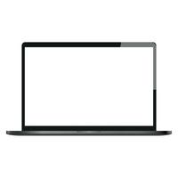 laptop isolate blank screen display mockup pc vector