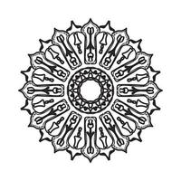 hand drawn indian ornament mandala on background style. vector