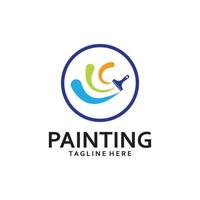 Paint Logo Template vector icon