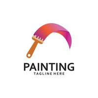 Paint Logo Template vector icon