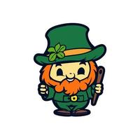 Mini Leprechaun in Green Attire vector