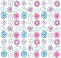 Colorful floral seamless pattern with abstract shape vector