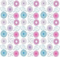 Colorful floral seamless pattern with abstract shape vector