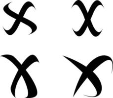 X letter logo template vector icon illustration design Free Vector