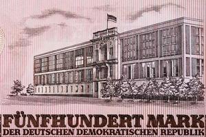 State Council Staatsrat building of the GDR in Berlin from East German money photo