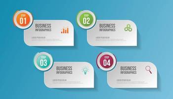 Business infographic circle shape four option, process or step for presentation. Can be used for presentations, workflow layout, banners and web design. Business concept with 4 options, steps, parts. vector