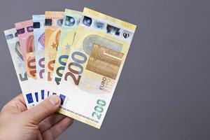 European money - new serie of banknote in the hand photo