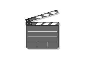 Movie clapper board vector flat design on white background