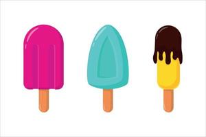 ice cream cone illustration design with various flavors and shapes vector