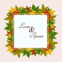 vector maple leaf autumn background