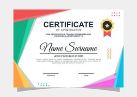 design abstract certificate template. certificate design vector