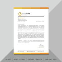 modern minimal business letterhead template vector