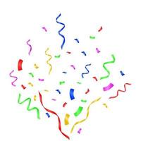 Vector realistic colorful confetti background