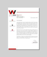 modern business letterhead template design vector