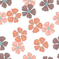 Chamomile flower endless background. Abstract floral seamless pattern in simple style. vector