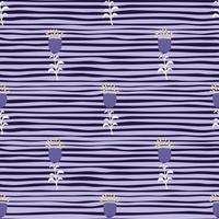 Seamless spring pattern with stylize flowers. Elegant botanical background. Abstract floral wallpaper. vector