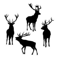 deer silhouette illustration collection vector