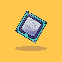 realistic computer cpu vector illustration design