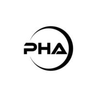 PHA letter logo design in illustration. Vector logo, calligraphy designs for logo, Poster, Invitation, etc.