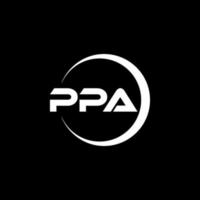PPA letter logo design in illustration. Vector logo, calligraphy designs for logo, Poster, Invitation, etc.
