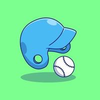 Helmet and baseball ball illustration design. Isolated character design concept. Suitable for landing pages, stickers, banners, book covers, etc. vector